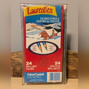 Vintage Venus Canada Laurentien Colored Pencils 24 Colors Sharpened Original Pkg